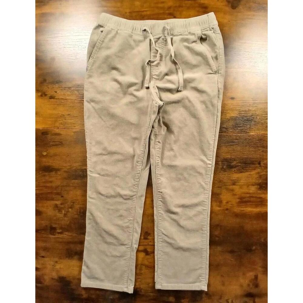 Katin Corduroy Jogger Pants Mens M Beige Drawstring Casual Straight Leg